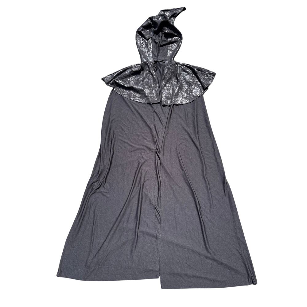 Vtg Rubies Costume black Renaissance Grim Reaper Cloak made in USA hooded cowl
